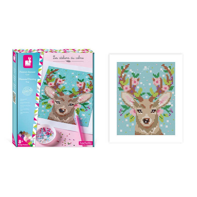 Zestaw kreatywny Haft diamentowy Malowanie diamentami Jeleń 8+ / Janod