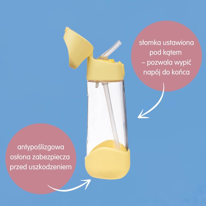 Tritanowa butelka ze słomką Lemon Twist / b.box