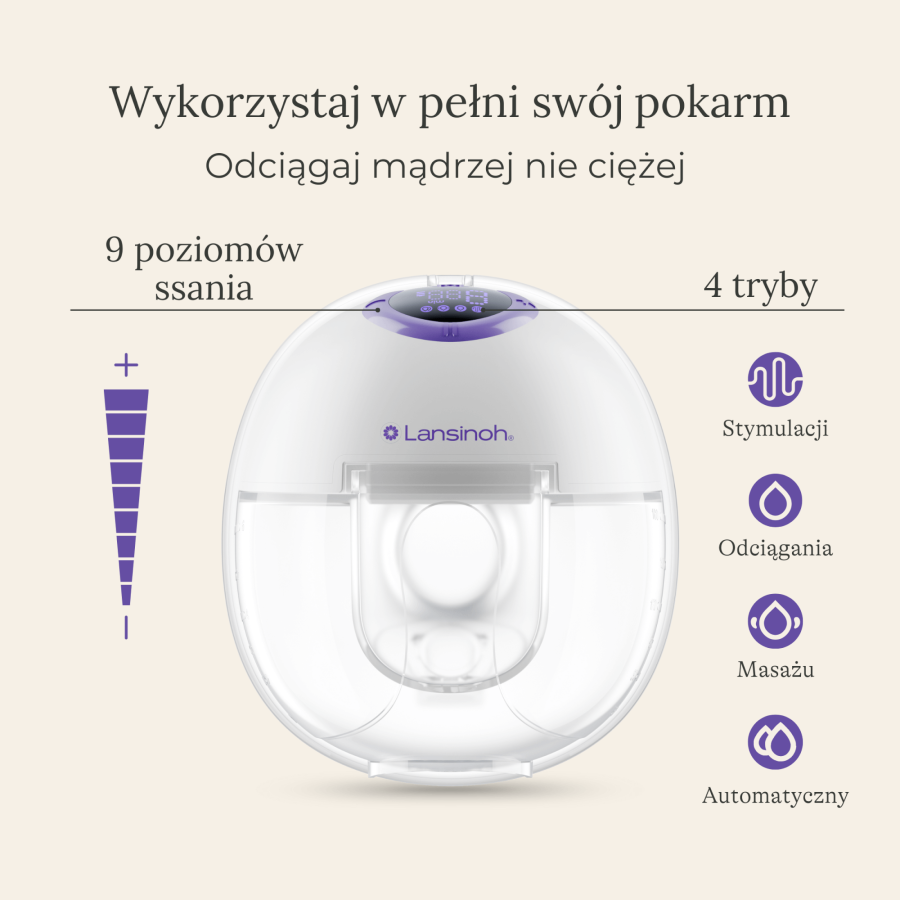 Laktator pojedyńczy bezprzewodowy Hands-free / Lansinoh