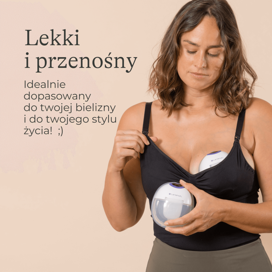 Laktator podwójny bezprzewodowy Hands-free / Lansinoh