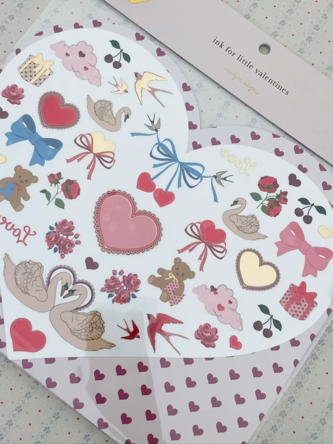 Tatuaże walentynkowe - czerwone / Konges slojd