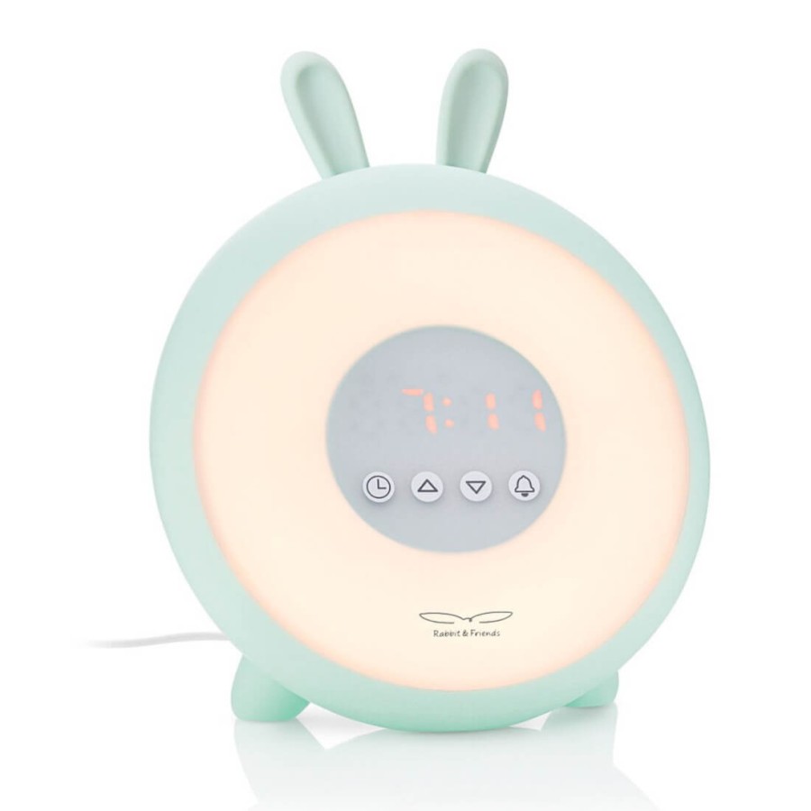 Lampka budząca światłem zielony królik / Rabbit&friends 52-0040