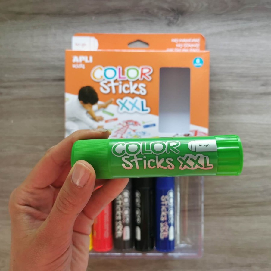 Farby w kredce XXL - 6 kolorów / Apli Kids