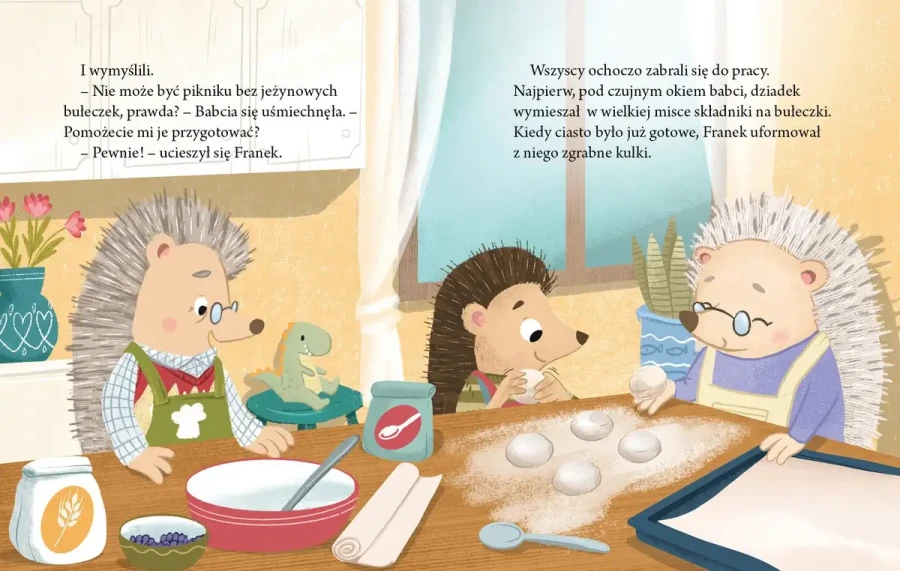 Dzień z babcią i dziadkiem. Jeżyk Franek / Wydawnictwo Wilga