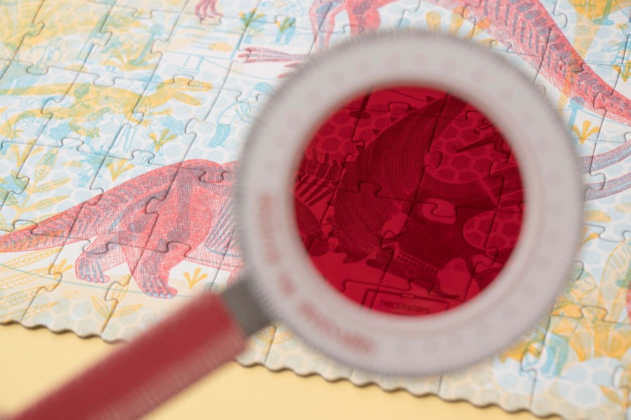 Puzzle z grą obserwacyjną Odkryj Dinozaury / Londji