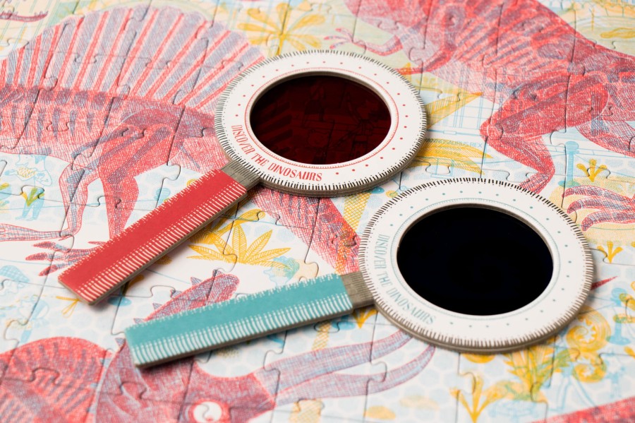 Puzzle z grą obserwacyjną Odkryj Dinozaury / Londji