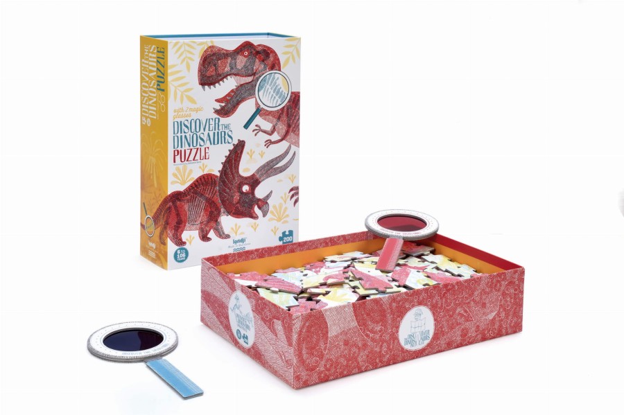 Puzzle z grą obserwacyjną Odkryj Dinozaury / Londji