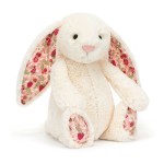 Króliczek z Kwiecistymi Uszami Kremowy „Berry” 18 cm / Jellycat