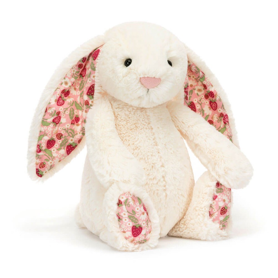 Króliczek z Kwiecistymi Uszami Kremowy „Berry” 18 cm / Jellycat