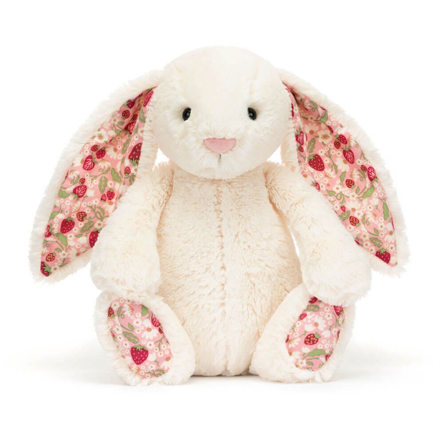 Króliczek z Kwiecistymi Uszami Kremowy „Berry” 18 cm / Jellycat