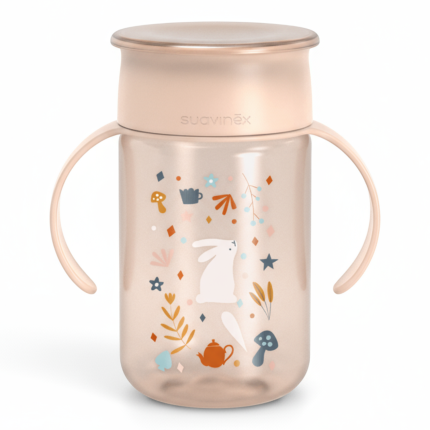 Kubek treningowy 360° Wonderland 340 ml - różowy / Suavinex