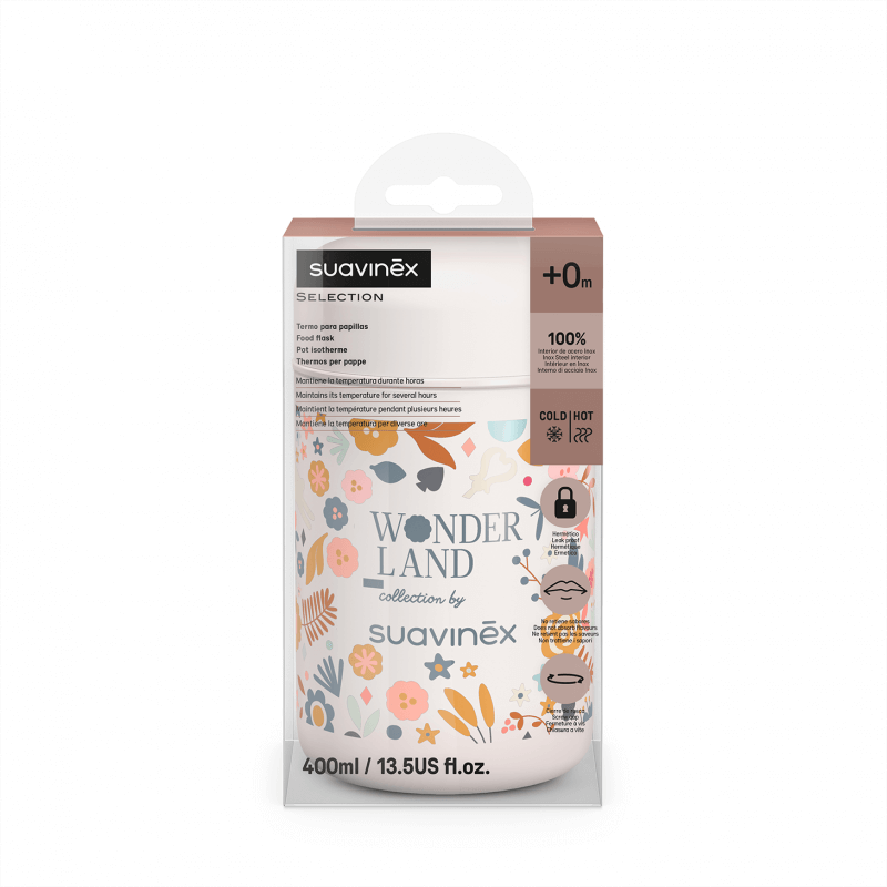 Termos 400 ml Wonderland - beżowy liberty / Suavinex