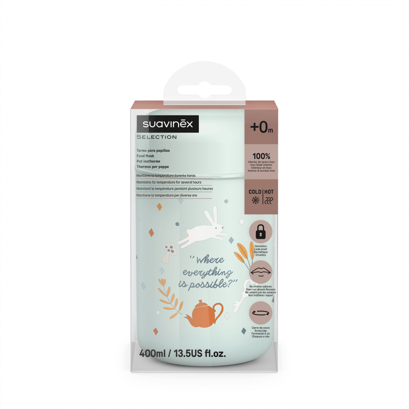 Termos 400 ml Wonderland - miętowy / Suavinex