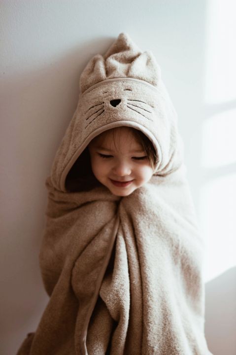Duży bambusowy ręcznik light grey/ Memi