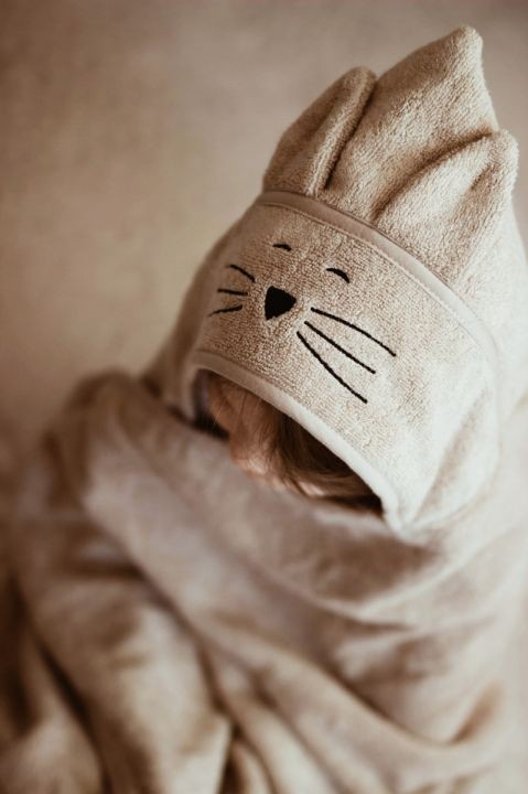 Duży bambusowy ręcznik light grey/ Memi