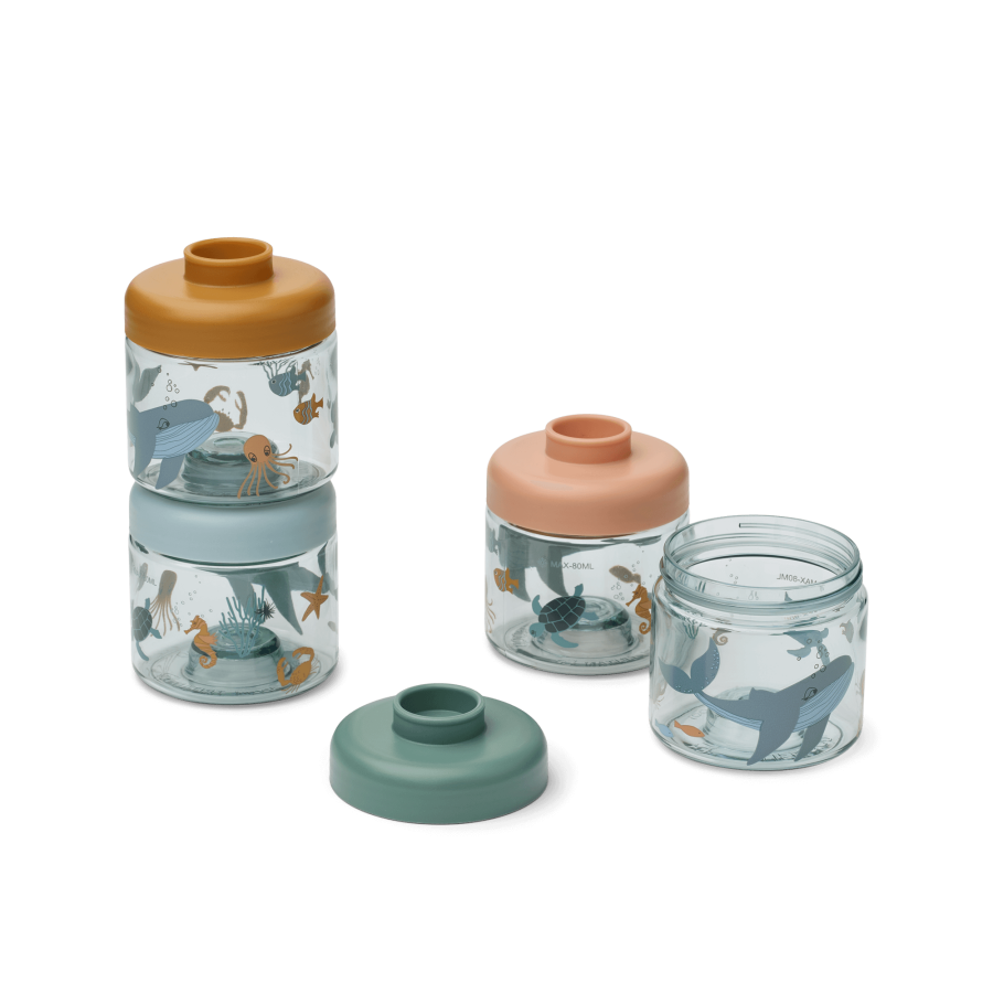 Tritanowe pudełka na żywność Dominique - sea creature, sandy / Liewood