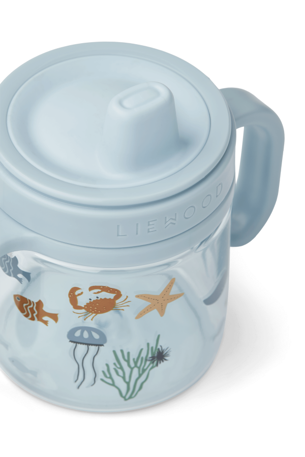 Tritanowy kubek niekapek Kylo, 280 ml - sea creature, sandy / Liewood