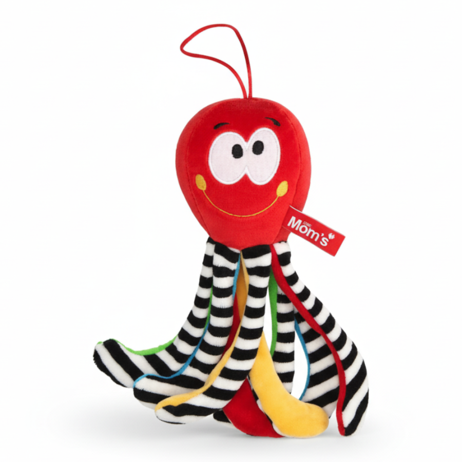 Mini ośmiorniczka kontrastowa CZERWONA / Mom's Care