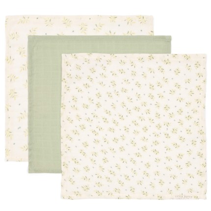 Chusteczki muślinowe 25x25 cm - Blueberry Leaves & Sage / Little Dutch