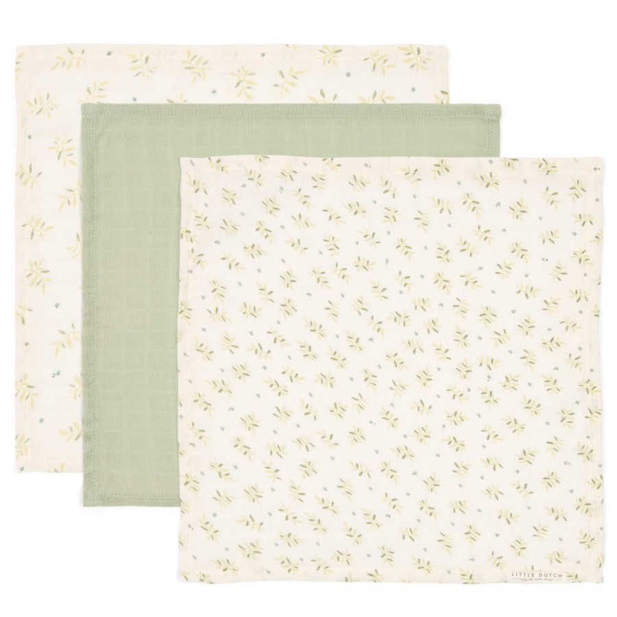 Chusteczki muślinowe 25x25 cm - Blueberry Leaves & Sage / Little Dutch