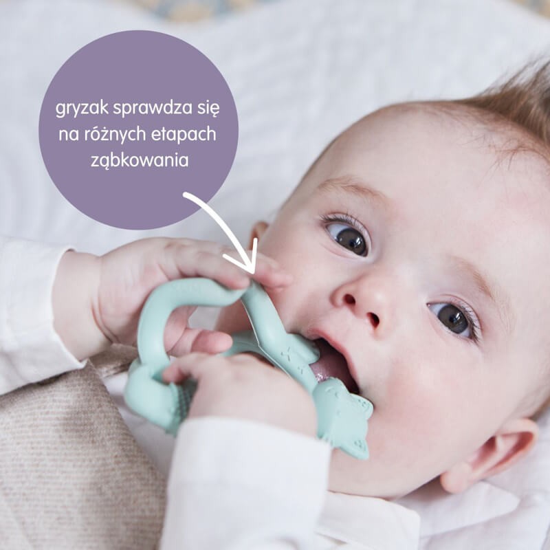 Gryzak silikonowy Lisek - błękit / b.box