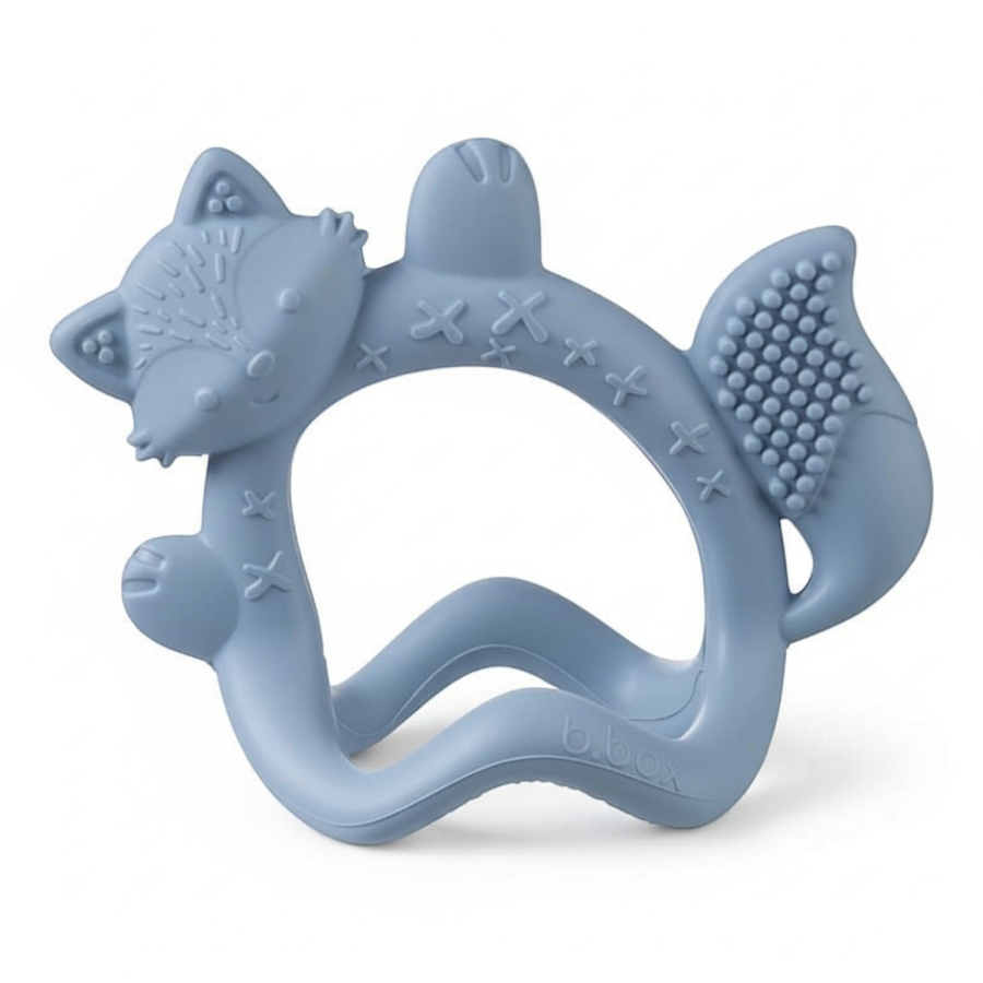 Gryzak silikonowy Lisek - błękit / b.box