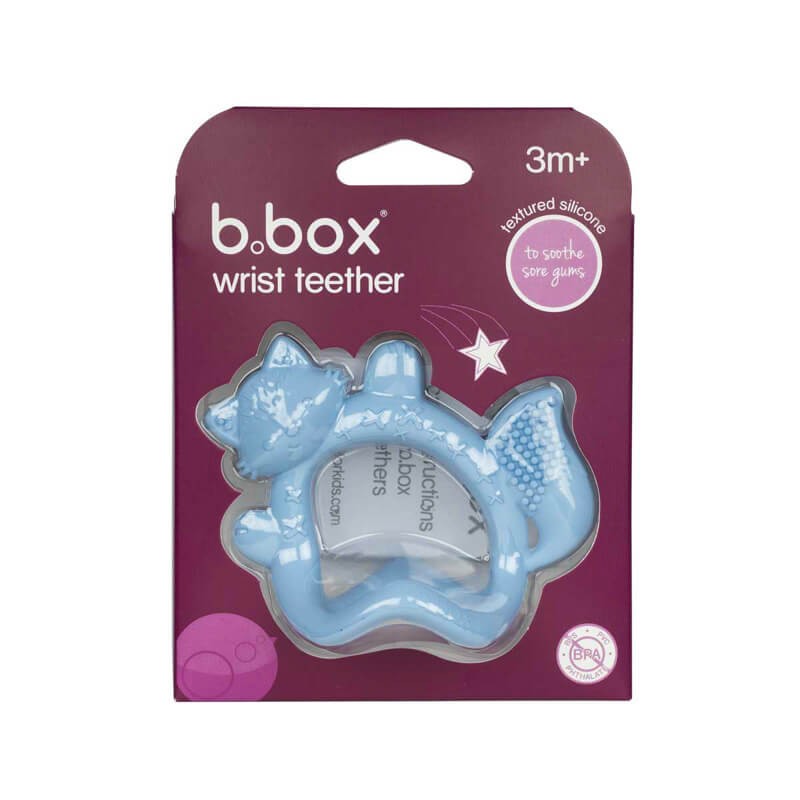 Gryzak silikonowy Lisek - błękit / b.box