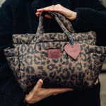 Organizer do wózka ortalion pikowany LEOPARD CHOCO by Magdalena Lamparska / La Millou