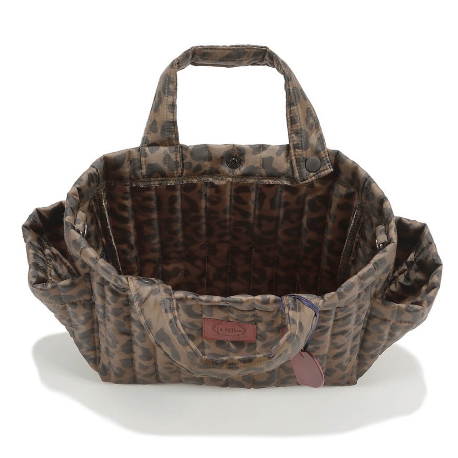 Organizer do wózka ortalion pikowany LEOPARD CHOCO by Magdalena Lamparska / La Millou