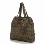 Shopper Bag z kieszonką - LEOPARD CHOCO by Magdalena Lamparska / La Millou