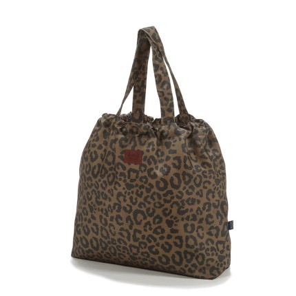 Shopper Bag z kieszonką - LEOPARD CHOCO by Magdalena Lamparska / La Millou