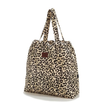 Shopper Bag z kieszonką - LEOPARD CREAM by Magdalena Lamparska / La Millou