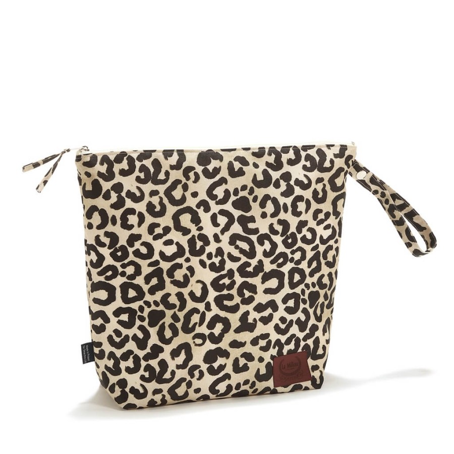 Wodoodporna kosmetyczka - LEOPARD CREAM by Magdalena Lamparska / La Millou