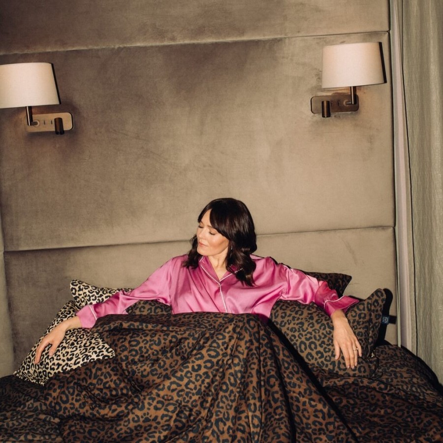 Komplet pościeli bawełnianej - LEOPARD CHOCO by Magdalena Lamparska / La Millou