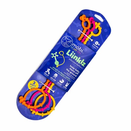 Zestaw trzech silikonowych pasków do zabawek - Różowe / Mobi