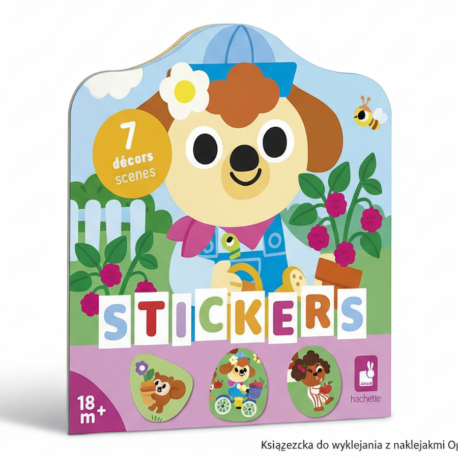 Książeczka do wyklejania z naklejkami Ogród 18m+ / Janod