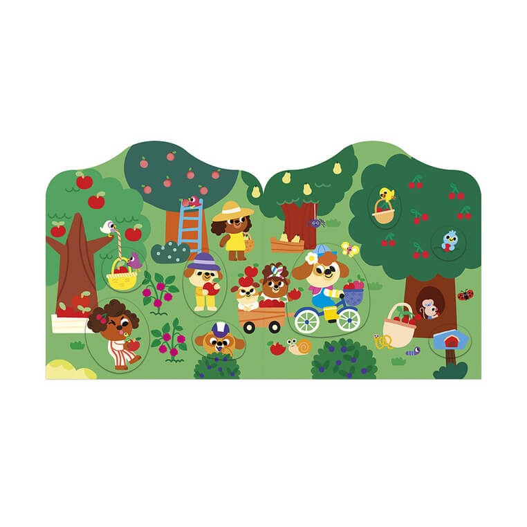 Książeczka do wyklejania z naklejkami Ogród 18m+ / Janod