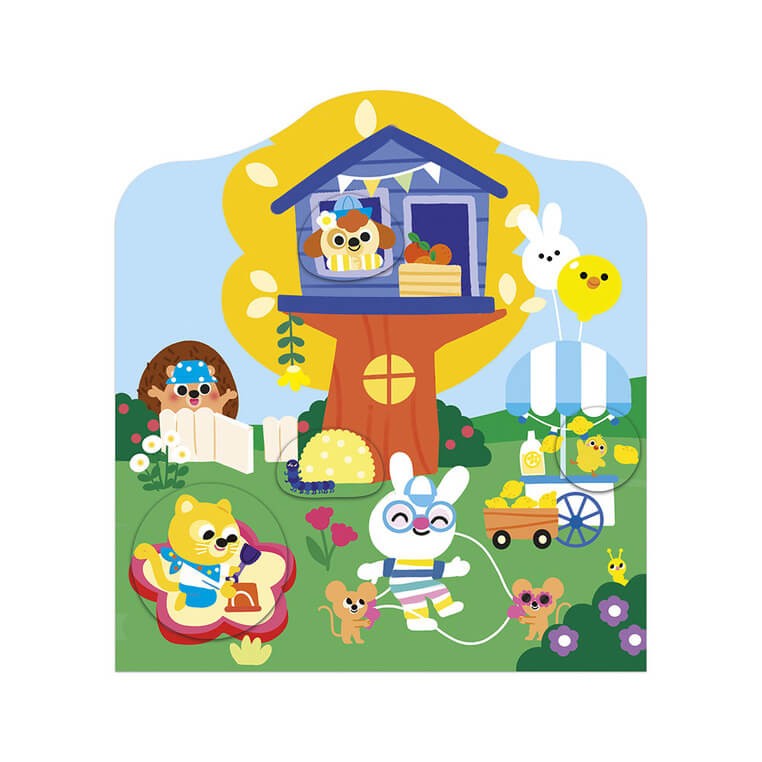 Książeczka do wyklejania z naklejkami Ogród 18m+ / Janod