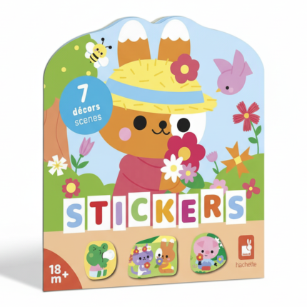 Książeczka do wyklejania z naklejkami Wieś 18m+ / Janod