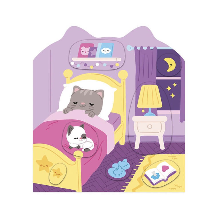 Książeczka do wyklejania z naklejkami Dom 18m+ / Janod