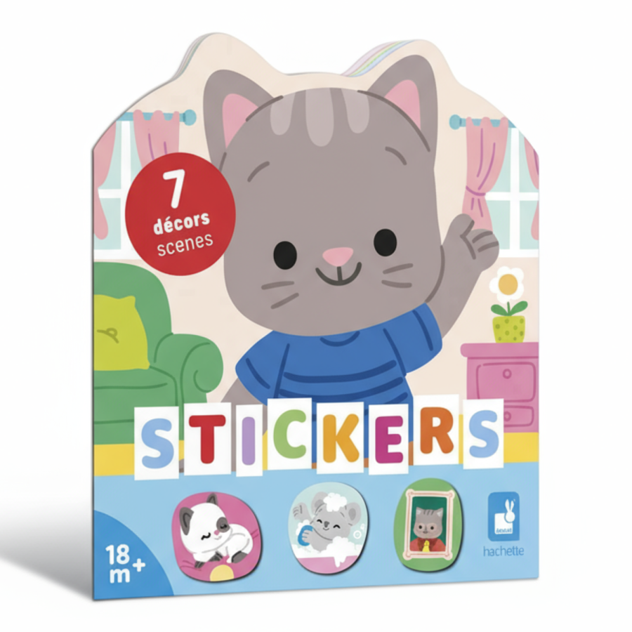 Książeczka do wyklejania z naklejkami Dom 18m+ / Janod