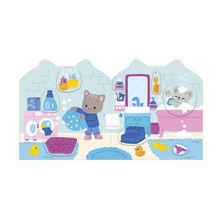 Książeczka do wyklejania z naklejkami Dom 18m+ / Janod