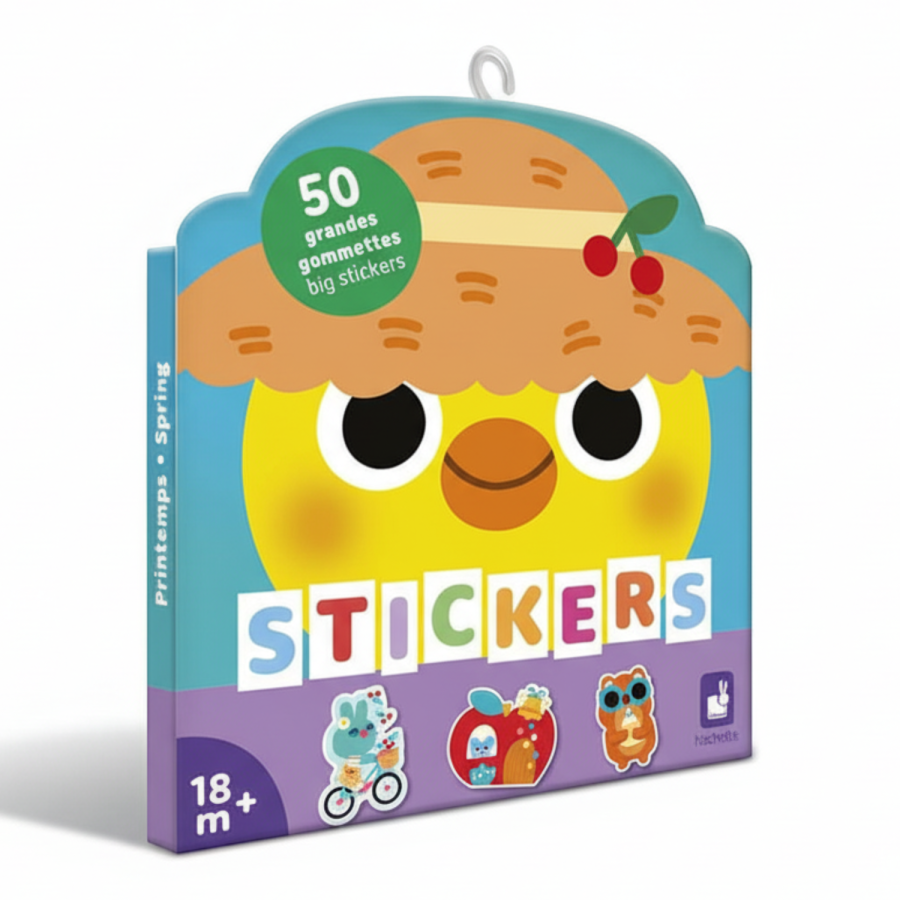 Duże naklejki wielorazowe 50 szt. Wiosna 18m+ / Janod