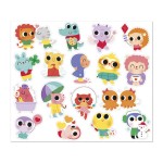 Duże naklejki wielorazowe na arkuszach 100 szt. Małe zwierzęta 18m+ / Janod