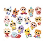 Duże naklejki wielorazowe na arkuszach 100 szt. Małe zwierzęta 18m+ / Janod