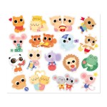 Duże naklejki wielorazowe na arkuszach 100 szt. Małe zwierzęta 18m+ / Janod