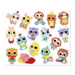 Duże naklejki wielorazowe na arkuszach 100 szt. Małe zwierzęta 18m+ / Janod