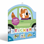 Naklejki wielorazowe na arkuszach 200 szt. Pojazdy 3+ / Janod