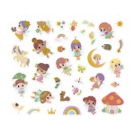 Naklejki wielorazowe na arkuszach 200 szt. Wróżki 3+ / Janod