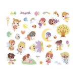 Naklejki wielorazowe na arkuszach 200 szt. Wróżki 3+ / Janod